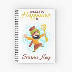 Key to Happiness Spiral Notebook